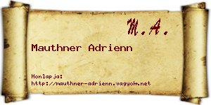 Mauthner Adrienn névjegykártya